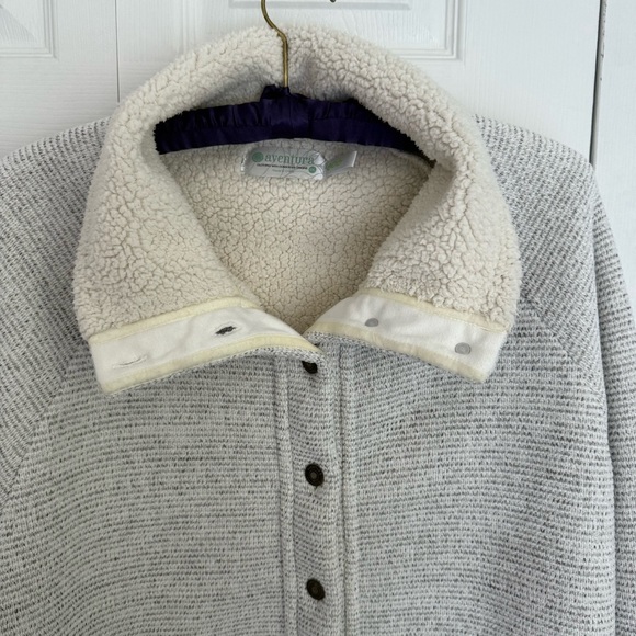 Aventura Gray Teddy Jacket plush thick Cozy Knit Texture size XXL - Picture 1 of 13